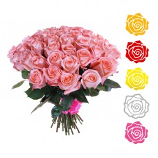 51 роза (70 см), цвет в ассортименте